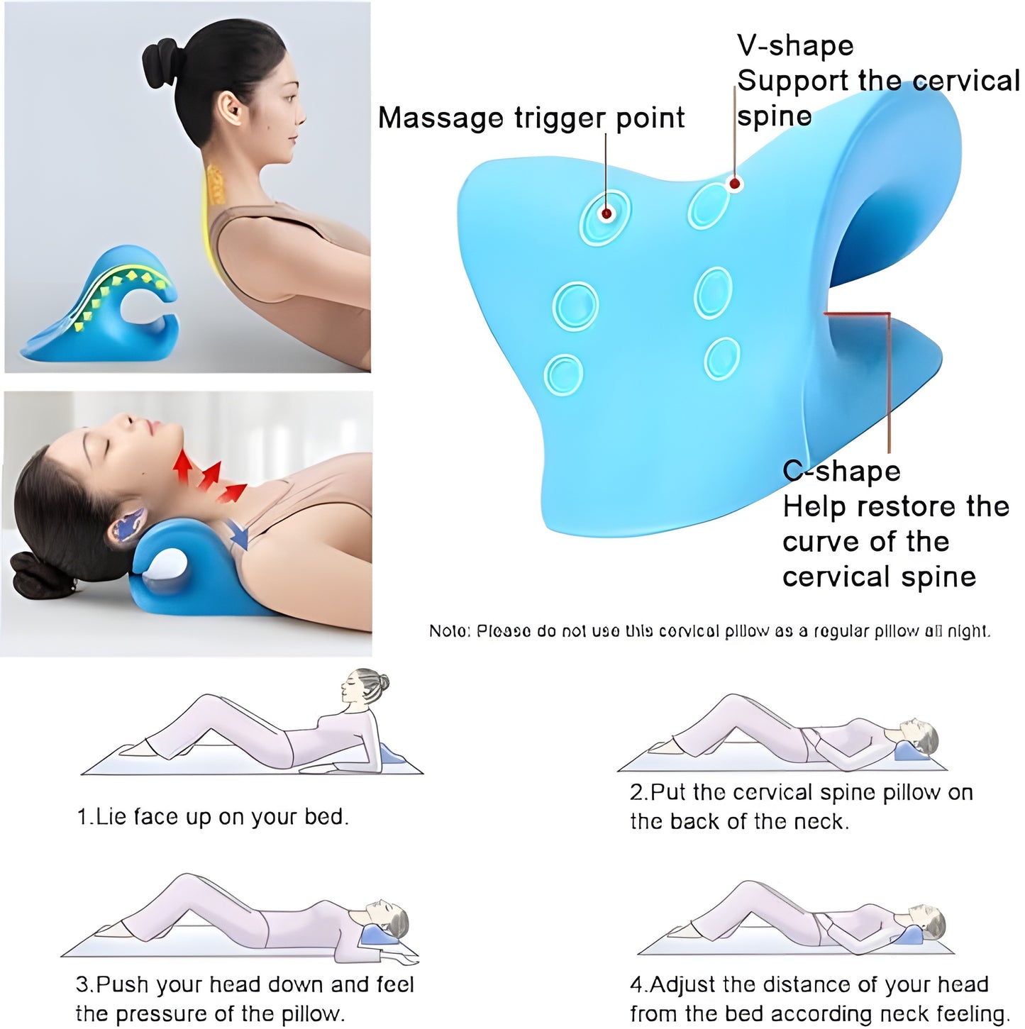 OrthoEase™ Neck Pain Relief Stretcher Pillow