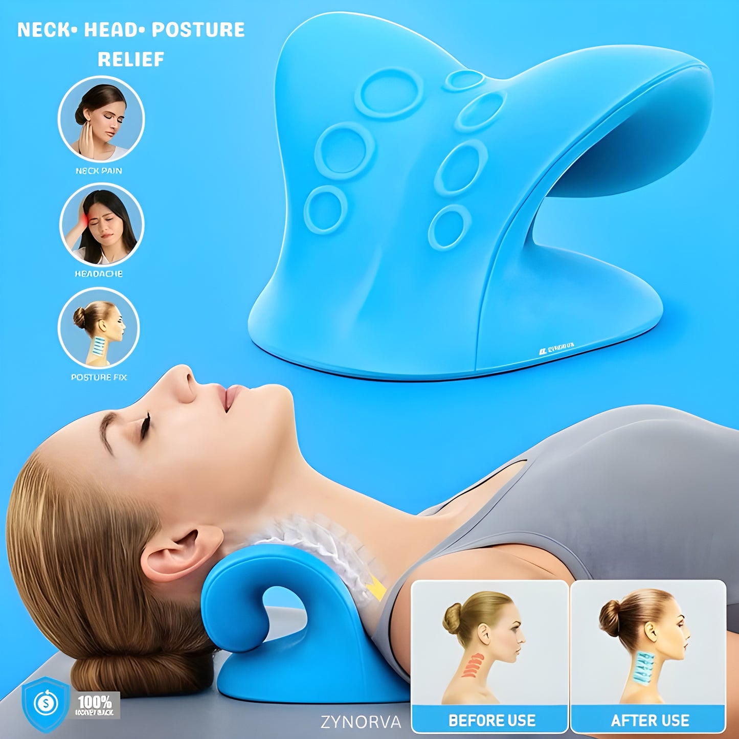 OrthoEase™ Neck Pain Relief Stretcher Pillow