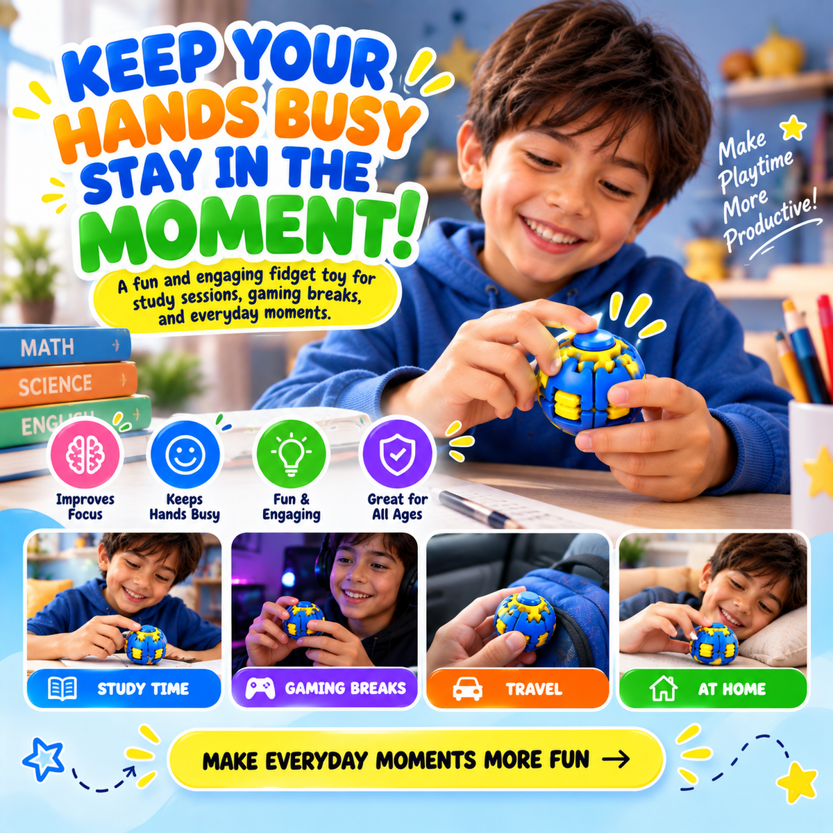 Spinzy™ 360° Rotating Fidget Ball 2