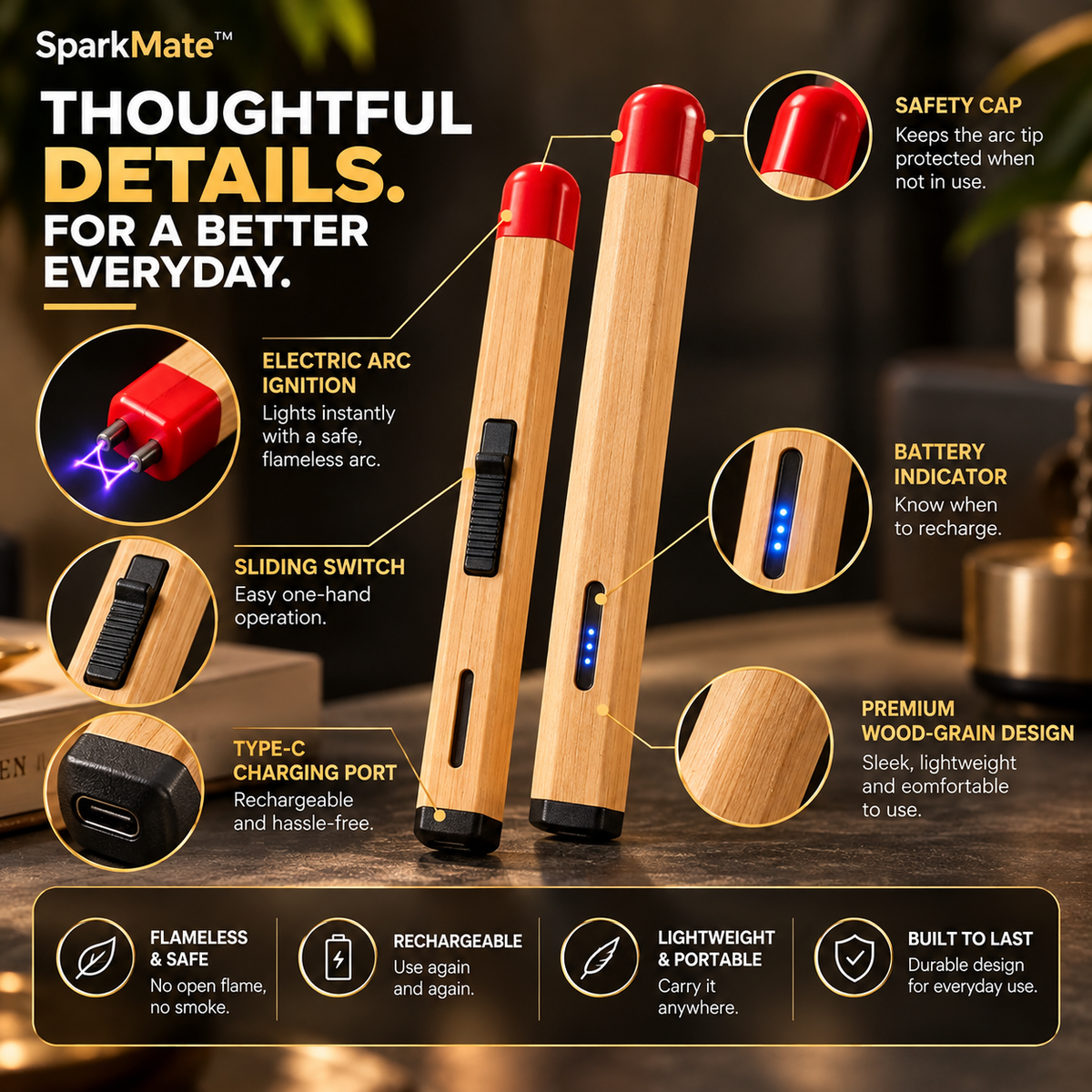 SparkMate™ Electric Arc Lighter