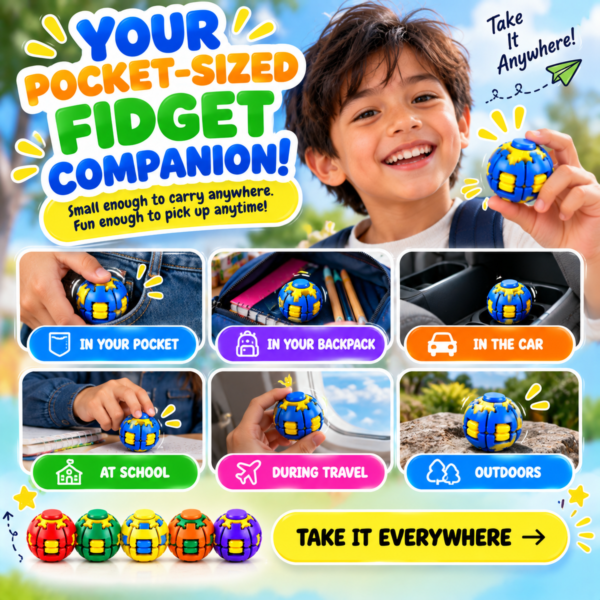 Spinzy™ 360° Rotating Fidget Ball