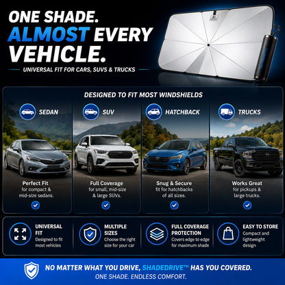 ShadeDrive™ Premium Windshield Sun Umbrella