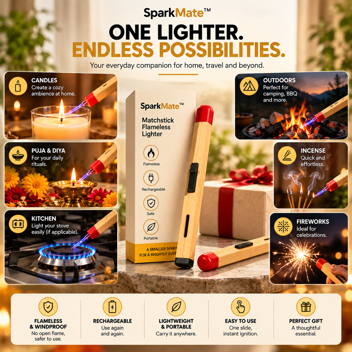 SparkMate™ Electric Arc Lighter